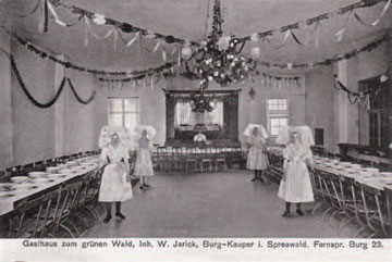 Gasthaus zum grünen Wald mit Tanzsaal um 1926 (Westansicht)